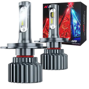 2-Pack H4/9003/HB2 LED Headlight Bulbs, 60W 10000 Lumens 6000K Cool White CSP LED Headlight Conversion Kit Super Bright Auto Hi/Lo Beam Light Bulbs