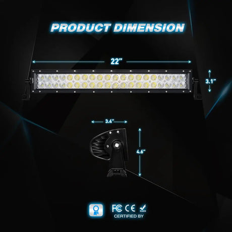  Product Dimension Of Nilight LED Light Bar