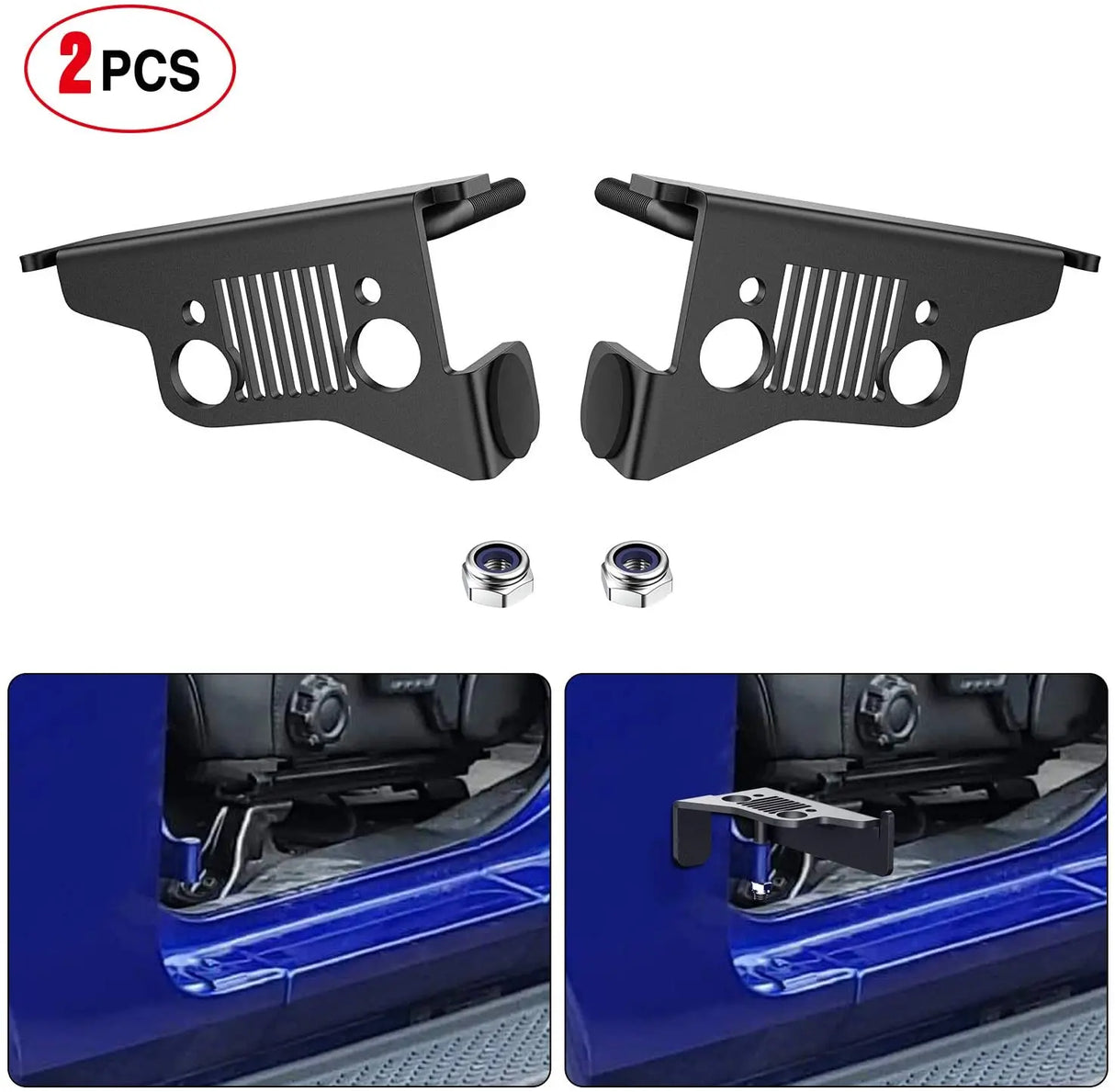  Nilight 2pcs Foot Pegs Front Door Foot Rest Pedals