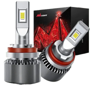 NIXMEN 2 Pcs H11 LED Headlight Bulb 70W 8000-10000LM 350% Brighter Low Beam H9 High Beam H8 H16 Type 2 Fog Light Halogen Upgraded LED Headlight Conversion Kit 6500K