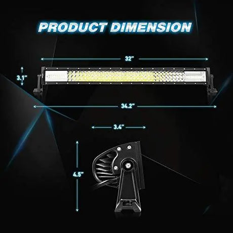  Product Dimension Of Nilight LED Light Bar