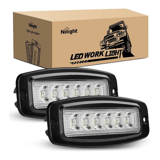 7.4" 18W Spot Led Work Lights (Pair) Nilight