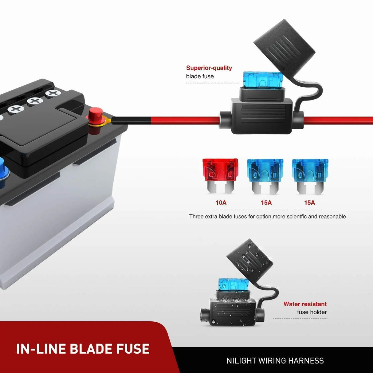  Nilight IN-LINE BLADE FUSE
