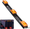 Trailer Light Nilight 9 LED Marker Tail Trailer Light Bar 14.2Inch 1PC Amber Clearance Identification Running Marker ID Rear Stainless Steel Bracket for 12V Pickup Truck Trailer RV Boat, 2 Years Warranty