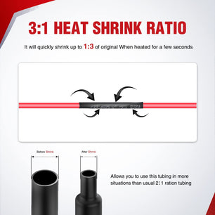 650Pcs Heat Shrink Tubing Kit Nilight