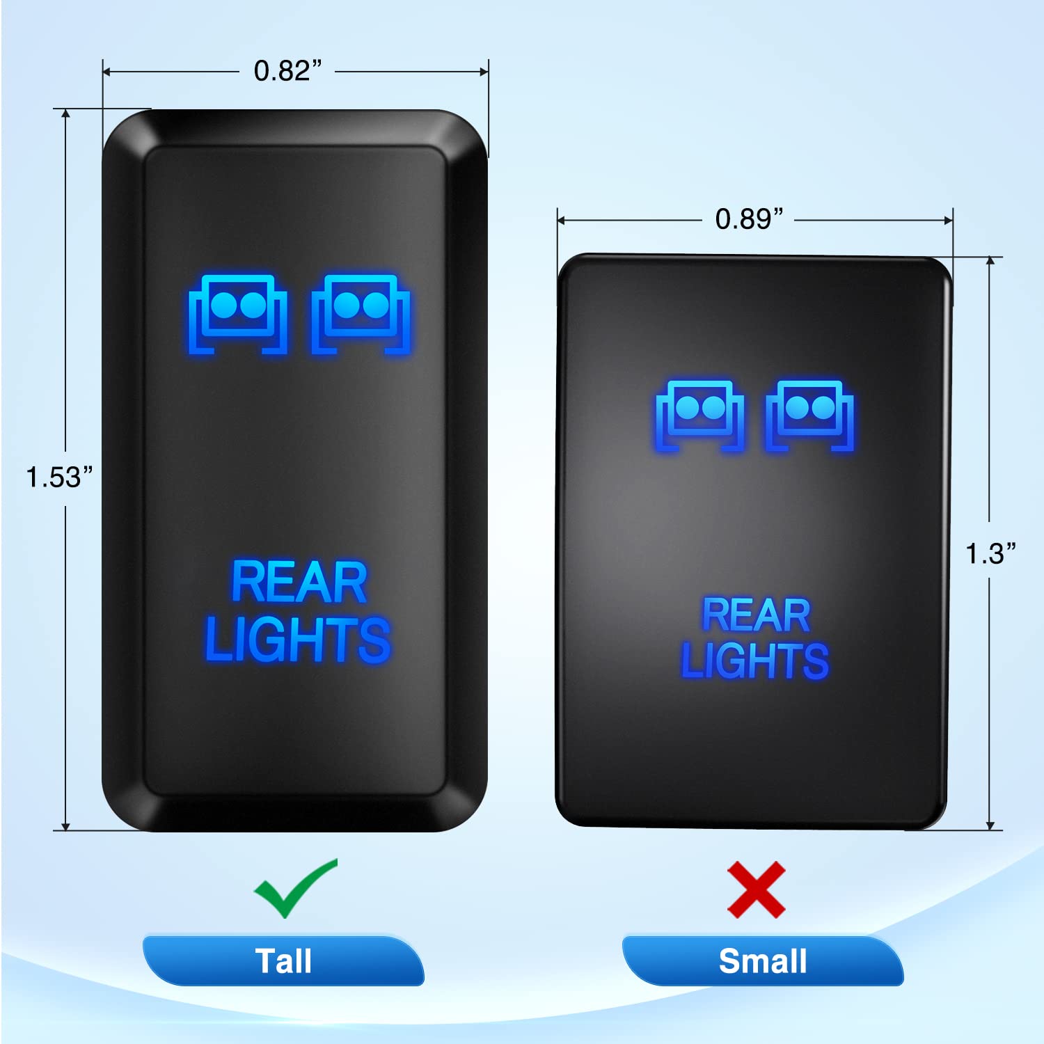 Toyota Rear Lights Push Button ON/Off Tall Switch Nilight