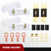 Wiring Harness Kit Nilight 2PCS 250A ANL Fuse Holder with ANL Fuse Electrical Protected Insulating Cover 5/16" Copper Lugs for 0 2 4 AWG Cables Used for car Audio Amplifier High Current Applications, 2 Years Warranty