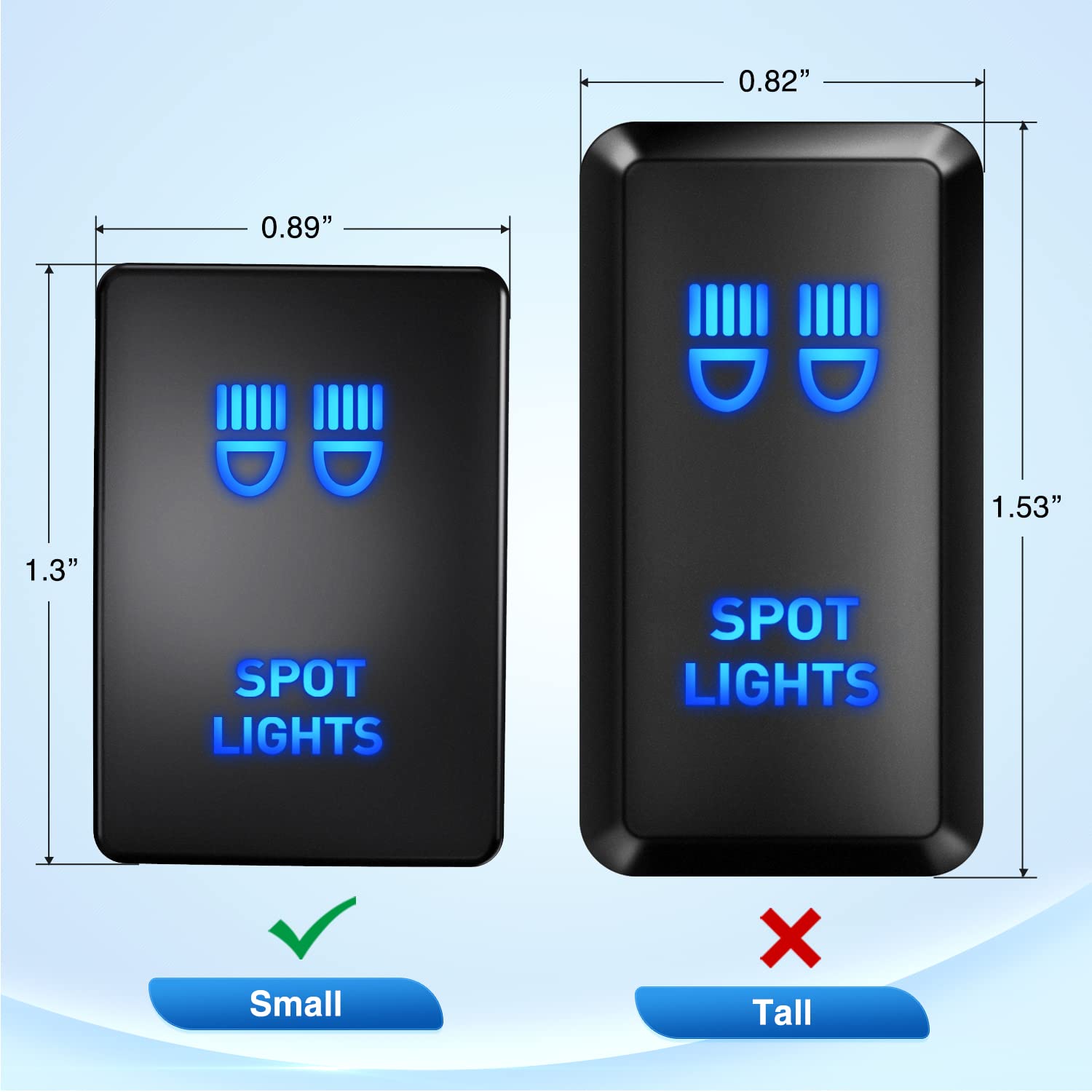 Toyota Spot Lights Push Button ON/Off Small Switch Nilight