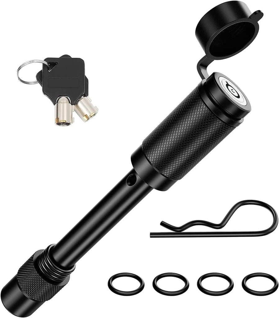 Trailer Hitch Nilight Trailer Hitch Lock Pin 5/8" Locking Receiver Hitch Pin Keyed Unique Weatherproof Anti-Theft Lockable Fits 2" 2-1/2" Receiver Extra Long 3-1/4" Span Tow Truck Boat Bike Truck, 2 Years Warranty