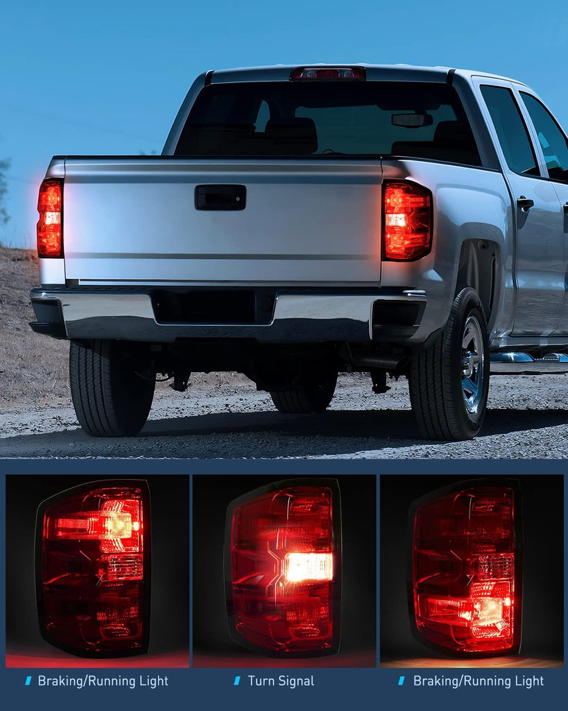 Trailer Light Nilight Taillight Assembly for 2014 2015 2016 2017 2018 2019 Chevy Silverado 1500 2500 HD 3500 HD 2015-2019 GMC Sierra 3500HD 2019 Silverado 1500LD OE Style Rear Lamp Replacement, 2 Year Warranty