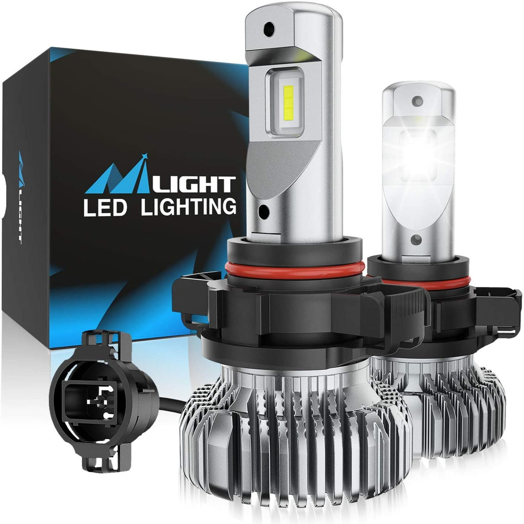 LED Headlight Nilight EF2 2504 LED Fog Light Bulbs, 250% Brightness, 5,0000 Hours Long Lifespan, 6000K Xenon White Fog Light Bulbs, PSX24W LED Fog Light DRL Bulbs Replacement, 2-Pack