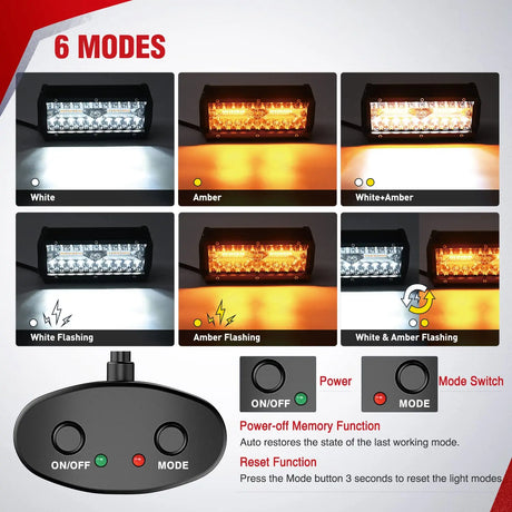 Vehicle Parts & Accessories Nilight 16AWG Wiring Harness Kit 1 Lead Specially Customized for 6 Modes Amber White Strobe Light Bar Off Road LED Work Light 12V On Off Switch Remember Function Reset Function, 2 Years Warranty