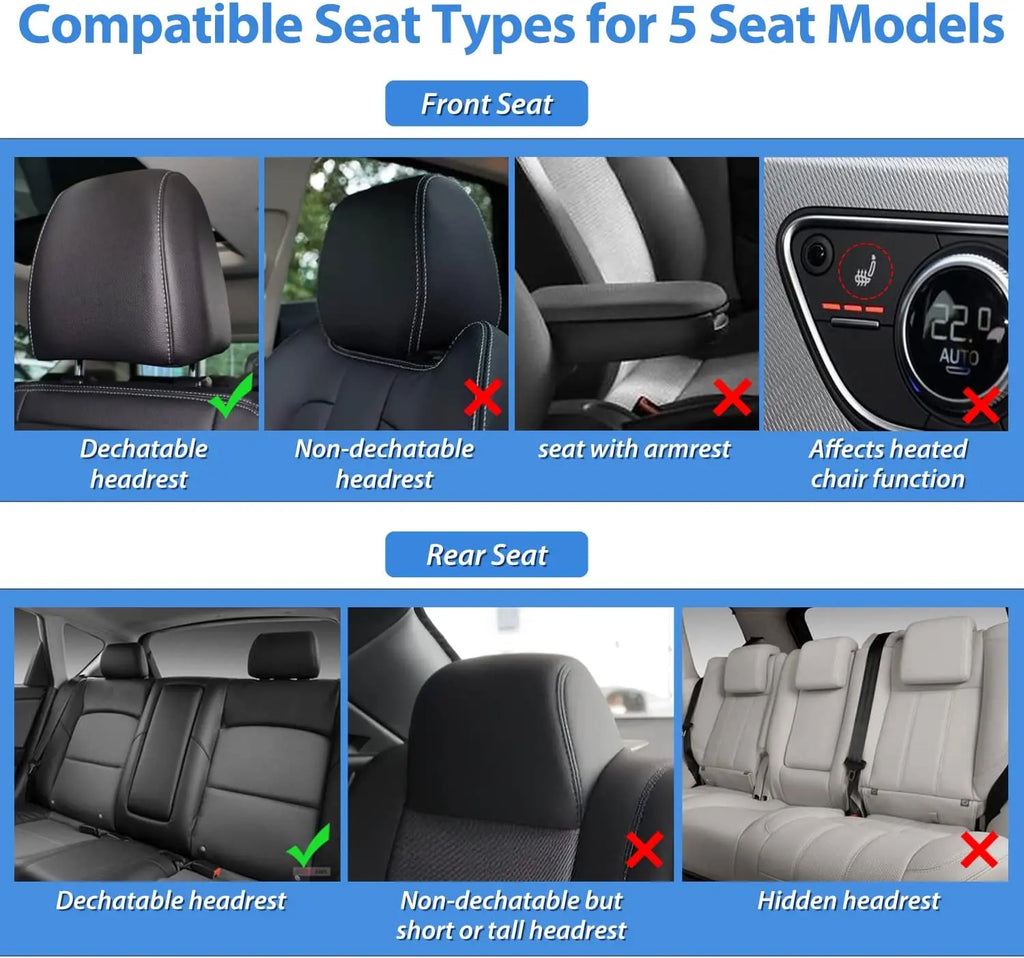 Vehicle Seat Belt Covers Nilight Car Seat Covers Custom Fit 2009-2022 Ram 1500 and 2010-2022 Ram 2500 3500 Crew Cab Mega Cab Waterproof Leather Cushion for Pickup Truck (Full Set, 2 Front Seats and 3 Rear Seats )
