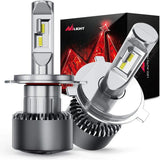 Motor Vehicle Lighting Nilight NIXMEN 2PCS H4/9003/HB2 LED Headlight Bulb 70W 8000-10000LM 350% Brighter Hi/Low Beam Upgraded LED Headlight Conversion Kit Halogen Lamp Replacement 6500K