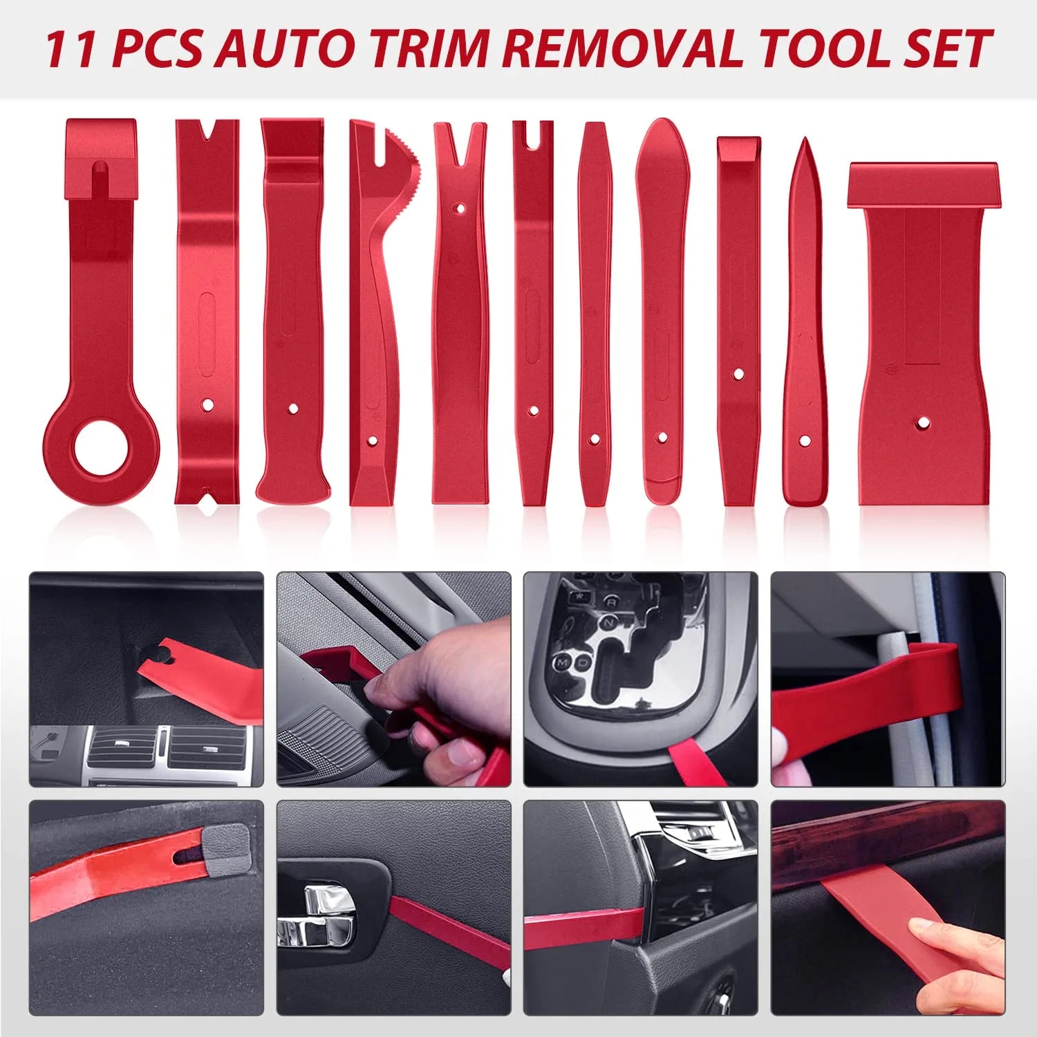 88 Pcs Trim Removal Tool Kit Red Nilight