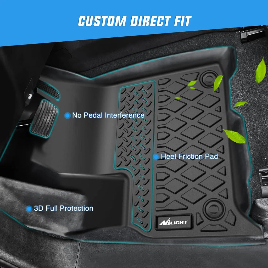 Floor Mat Nilight TPE Floor Mats for Chevy Colorado Crew Cab/GMC Canyon Crew Cab 2015 2016 2017 2018 2019 2020 2021 2022, All Weather Custom Fit Heavy Duty Floor Liners