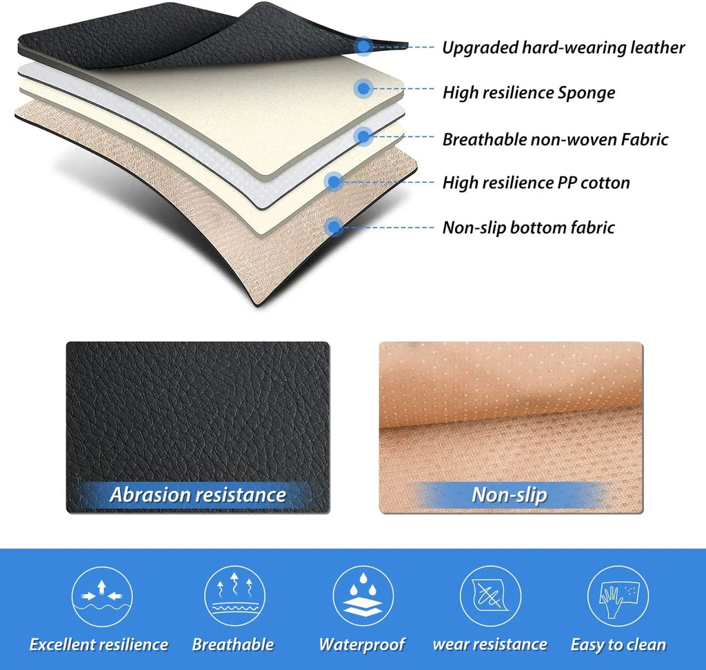 Vehicle Seat Belt Covers Nilight Car Seat Covers Custom Fit 2009-2022 Ram 1500 and 2010-2022 Ram 2500 3500 Crew Cab Mega Cab Waterproof Leather Cushion for Pickup Truck (Full Set, 2 Front Seats and 3 Rear Seats )