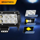 Nilight Led Light Bar 72W 12Inch LED Light Bar Spot Flood Combo 5040lm LED Fog Lights Pods Off Road Light Driving Working Light for Truck Golf Cart SUV ATV UTV Boat, 2 Years Warranty