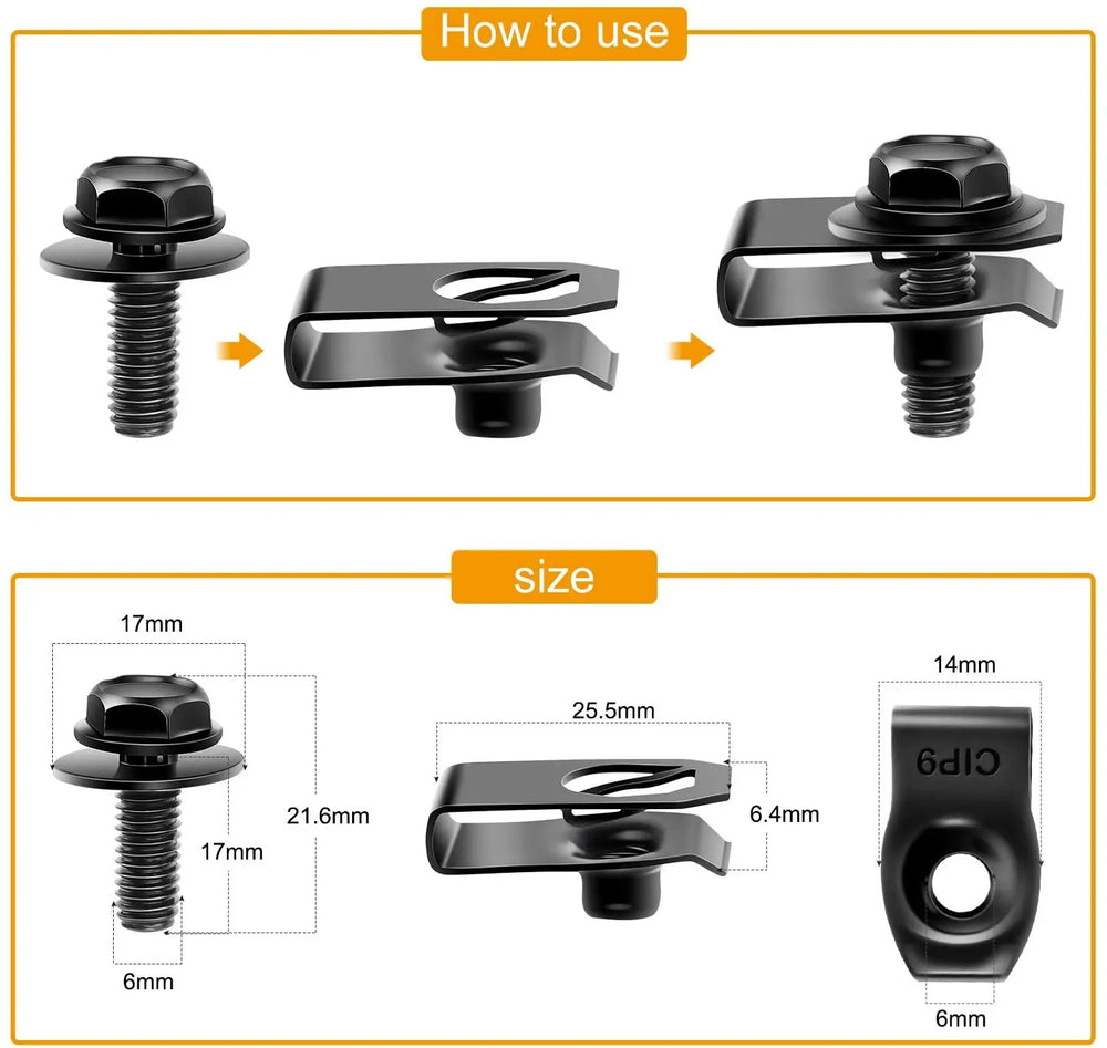 Nilight GRC-70 35PCS Engine Under Cover Splash Shield Guard Body Bolts Bumper Fender Liner Push Retainer Fastener Rivet Clips