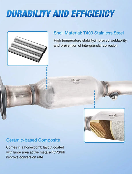 Catalytic Converter Nilight Catalytic Converter for 2005-2011 Frontier/2005-2012 Pathfinder/2005-2015 Xterra/2012-2017 NV1500 (Rear Passenger and Driver Side)