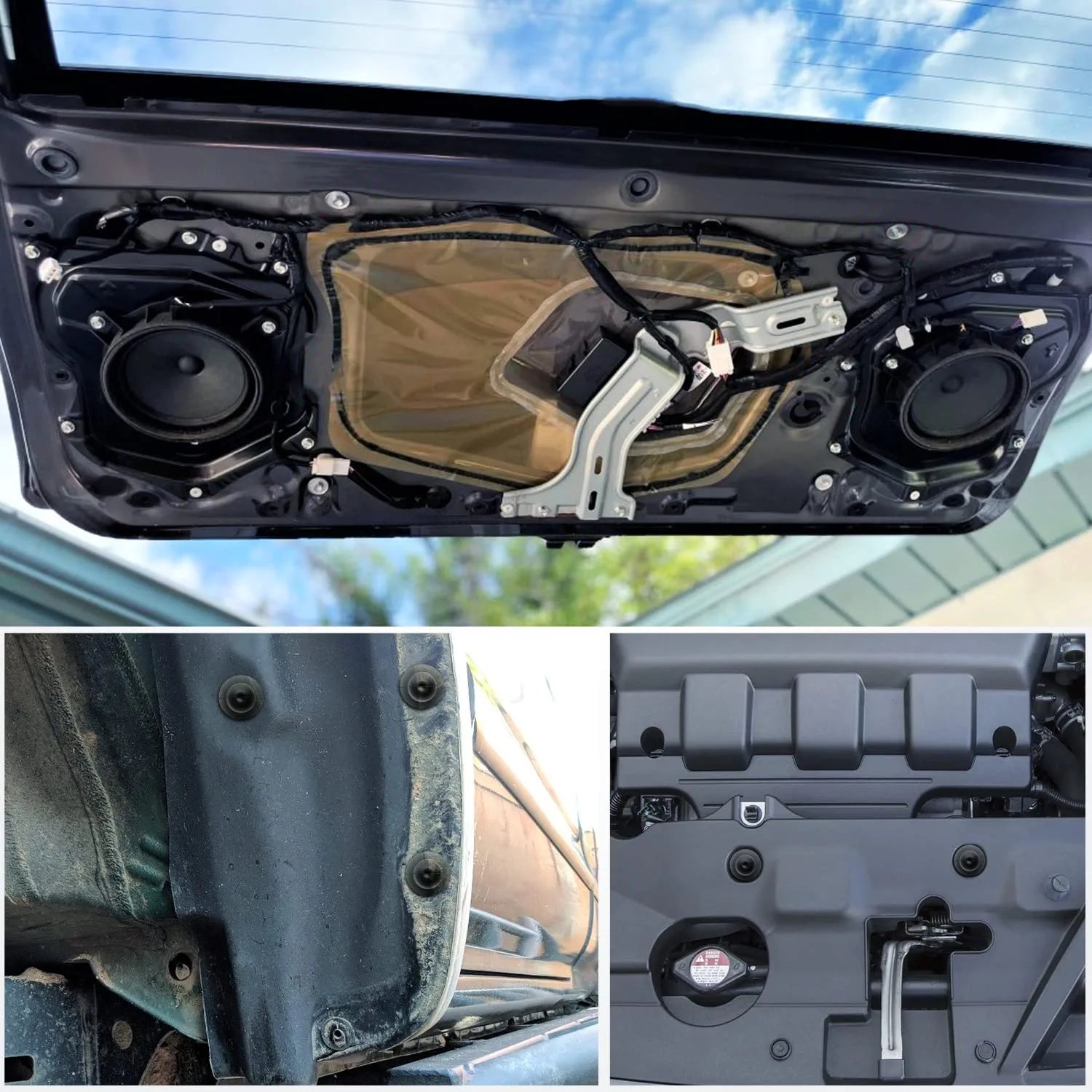 50 Pcs Hole 9mm Interior Door Panel Clips Rivet Retainer Fender Bumper Fasteners Clips OEM N805155-S, 6505878-AA Nilight