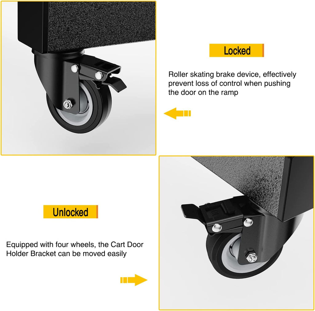 Vehicle Parts & Accessories Nilight Door Storage Rack Movable Cart Door Holder Sliding Bracket Hanger Compatible with 2007-2022 Wrangler JK JL & Gladiator JT, 2 Years Warranty