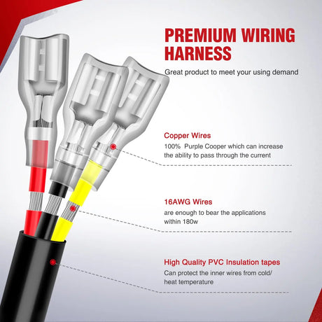 Vehicle Parts & Accessories Nilight 16AWG Wiring Harness Kit 1 Lead Specially Customized for 6 Modes Amber White Strobe Light Bar Off Road LED Work Light 12V On Off Switch Remember Function Reset Function, 2 Years Warranty