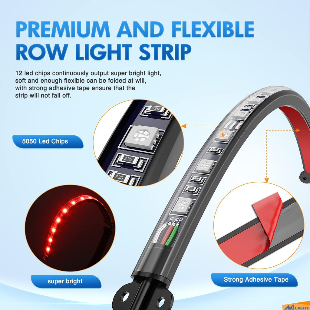 48Leds RGB USB Interior Light Strip APP Remote Control 4PCS – Nilight