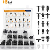 Nilight 415Pcs Bumper Car Retainer Clips & Plastic Kit-19 Most Popular Sizes Auto Push Pin Rivets Set -Door Trim Panel Clips Compatible with GM Ford Toyota Honda Chrysler