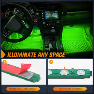 24 LEDs Green Ultra-Bright Light Kit (8 Pcs) Nilight