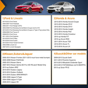 2005-2016 Ford 2005-2015 Lincoln 2010-2015 Honda 2010-2016 Acura 2005-2015 Nissan 2010-2016 Subaru 2009-2013 Suzuki Fog Light Assembly Nilight