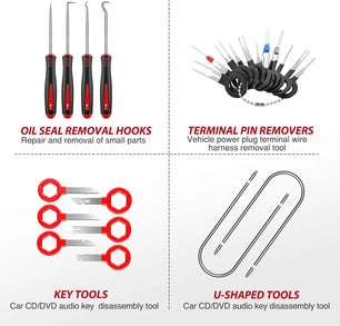 102 Pcs Trim Removal Tool Kit Red Nilight