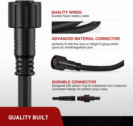 8PIN Extension Cable Cord for 6 Gang Switch Controller Nilight