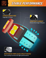 LED Headlight 194 LED Bulb, Nilight T10 T15 168 2828 W5W White 6000K Replacement LED Bulbs for Vehicle Interior Dome Map Door Courtesy Marker Cabin License Plate Lights, 10-Pack