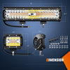 12" 300W Amber White Led Light Bar Kit | 2PCS 4" 60W Light Pods | 16AWG Wire Nilight
