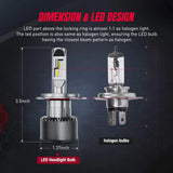 Motor Vehicle Lighting Nilight NIXMEN 2PCS H4/9003/HB2 LED Headlight Bulb 70W 8000-10000LM 350% Brighter Hi/Low Beam Upgraded LED Headlight Conversion Kit Halogen Lamp Replacement 6500K