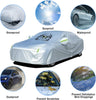 Car Cover Nilight Waterproof Car Cover All Weather Snowproof UV Protection Windproof Outdoor Full car Cover,Oxford Material Door Shape Zipper Design Universal Fit for Sedan Length 200 to 215 inch