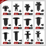Nilight 240pcs Car Retainer Clips & Fastener Remover with 12 Most Popular Sizes Auto Push Pin Rivets Set -Door Trim Panel Clips for Toyota,GM,Ford,Honda,Acura,Chrysler,2 Years Warranty