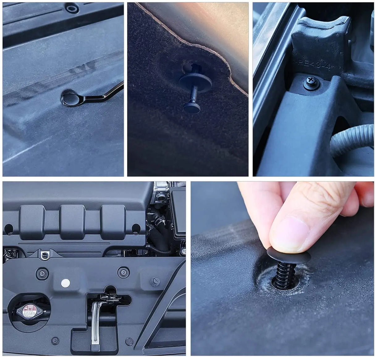 Nilight 415Pcs Bumper Car Retainer Clips & Plastic Kit-19 Most Popular Sizes Auto Push Pin Rivets Set -Door Trim Panel Clips Compatible with GM Ford Toyota Honda Chrysler