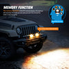 LED Work Light Nilight 2PCS 4.5 Inch 27W LED Light Bar Amber White Strobe 6 Modes Memory Function Off-Road Truck Car ATV SUV Cabin Boat with 16AWG Wiring Harness Kit-2 Leads, 2 Years Warranty