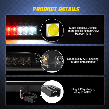 1999-2016 Ford Ranger F250 F350 F450 F550 Super Duty 1994-2010 Mazda B2300 B3000 B4000 Third Brake Light Nilight