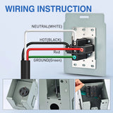 accessory Nilight 50AMP RV EV Power Outlet Box 125/250V NEMA 14-50R Receptacle Box Heavy Duty Pre-drilled ETL Listed Enclosed Lockable Box Waterproof Outlet for RV Camper Caravan Motorhome Van, 2 Years Warranty