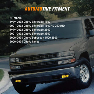 1999-2002 Chevy Silverado 1500 2500 2001-2002 Chevy Silverado 3500 2000-2006 Chevy Suburban Tahoe AmberFog Light Assembly Nilight