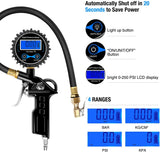 Nilight Digital Tire Pressure Gauge Medium 250 PSI Air Chuck and Compressor Accessories Heavy Duty with Rubber Hose and Quick Connect Coupler for 0.1 Display Resolution