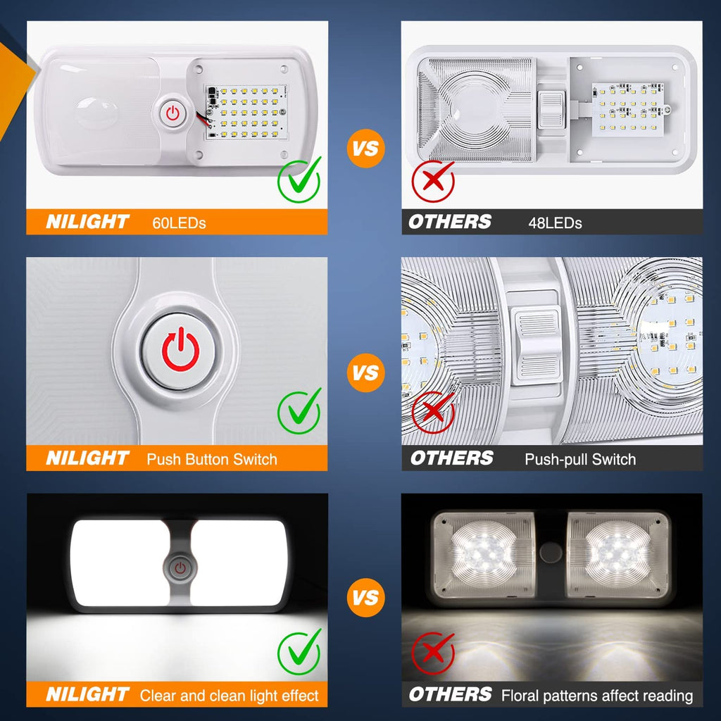 RV Interior Ceiling White LED Lights 5Pcs – Nilight