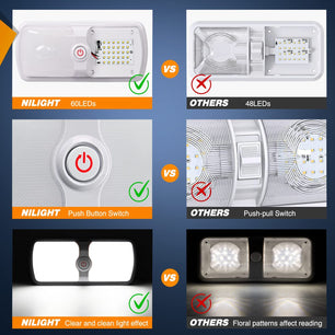 RV Interior Ceiling White LED Lights 5Pcs Nilight