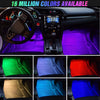 led light strip Nilight USB LED Car Lights with App Control, Multicolor RGB LED Lights with Music Mode, Under Dash Lighting Kit with 2 Line Design for Cars Truck ATV UTV, 2 Years Warranty