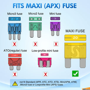 32Pcs Maxi APX Blade Fuse Set Nilight