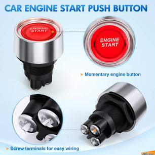 Start Engine Button Switch Red Nilight