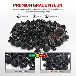 40 Pcs Head 20mm Hole 7mm Nylon Engine Under Cover Push-Type Retainer Clips Replaces 90467-07201 Nilight